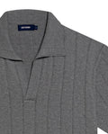Men's Perforated Vertical Channel Knit Polo, Glow - 7