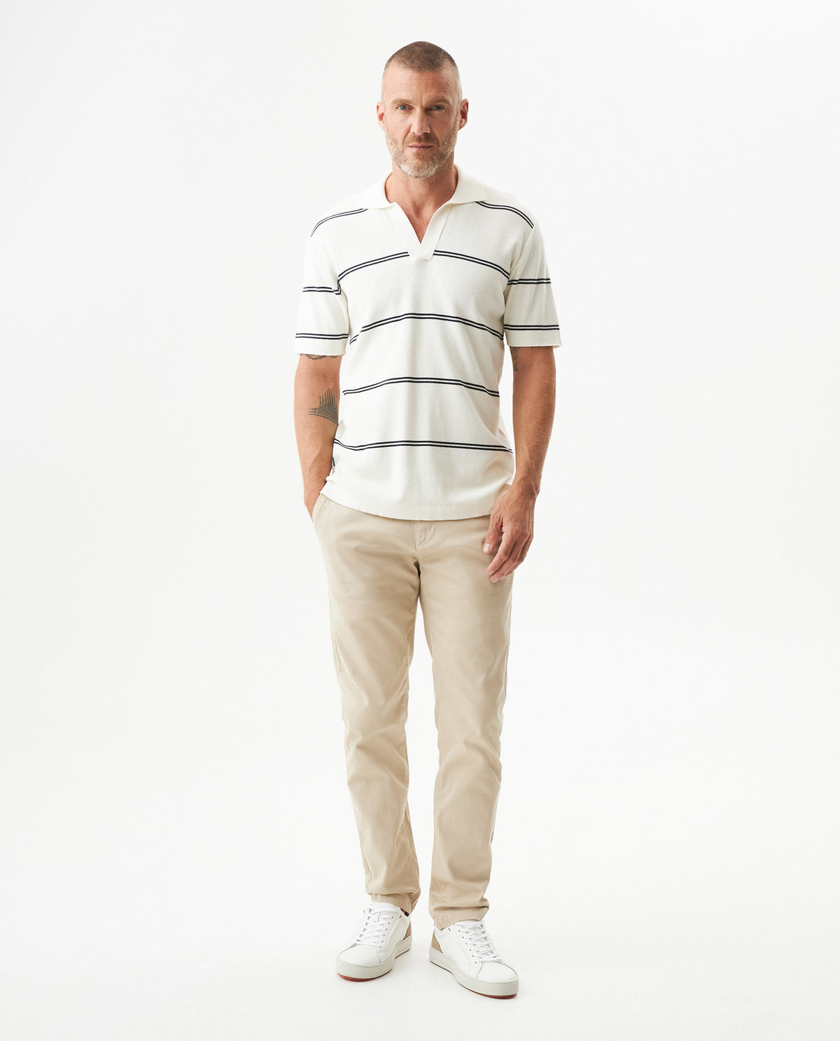 Men´s Textured Polo Sweater - Raw 63_699G009_CRU110103_4