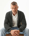 Men's Shawl Collar English Stitch Cardigan, Sailor - 3