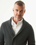 Men's Shawl Collar English Stitch Cardigan, Sailor - 4