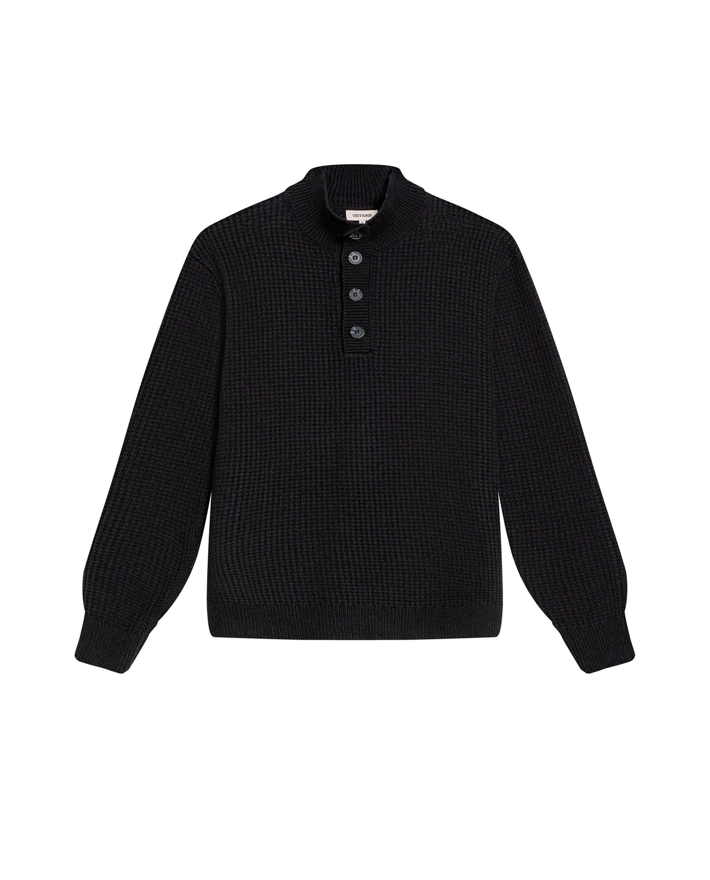Men's Waffle Knit High Collar Half-Zip Sweater, Dockside 699G051 - 2