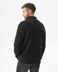 Men's Waffle Knit High Collar Half-Zip Sweater, Dockside 699G051 - 6