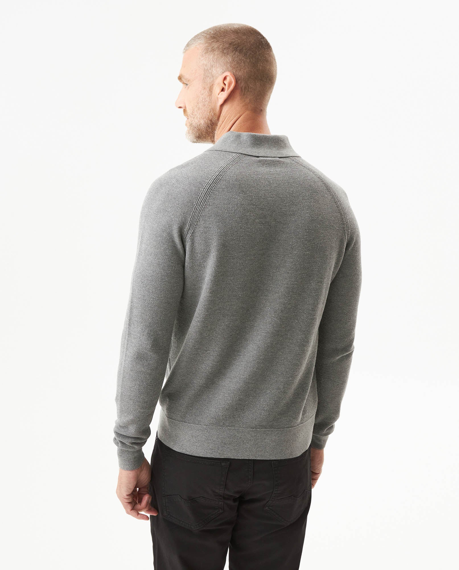 Men's CoolMax Half-Zip Polo Collar Sweater, Twilight - 5