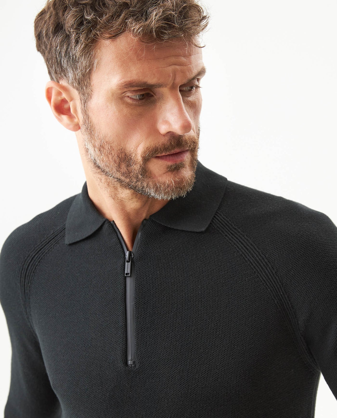 Men's CoolMax Half-Zip Polo Collar Sweater, Twilight - 4
