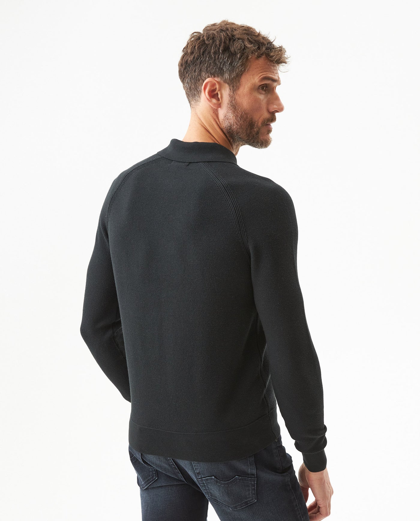 Men's CoolMax Half-Zip Polo Collar Sweater, Twilight - 5