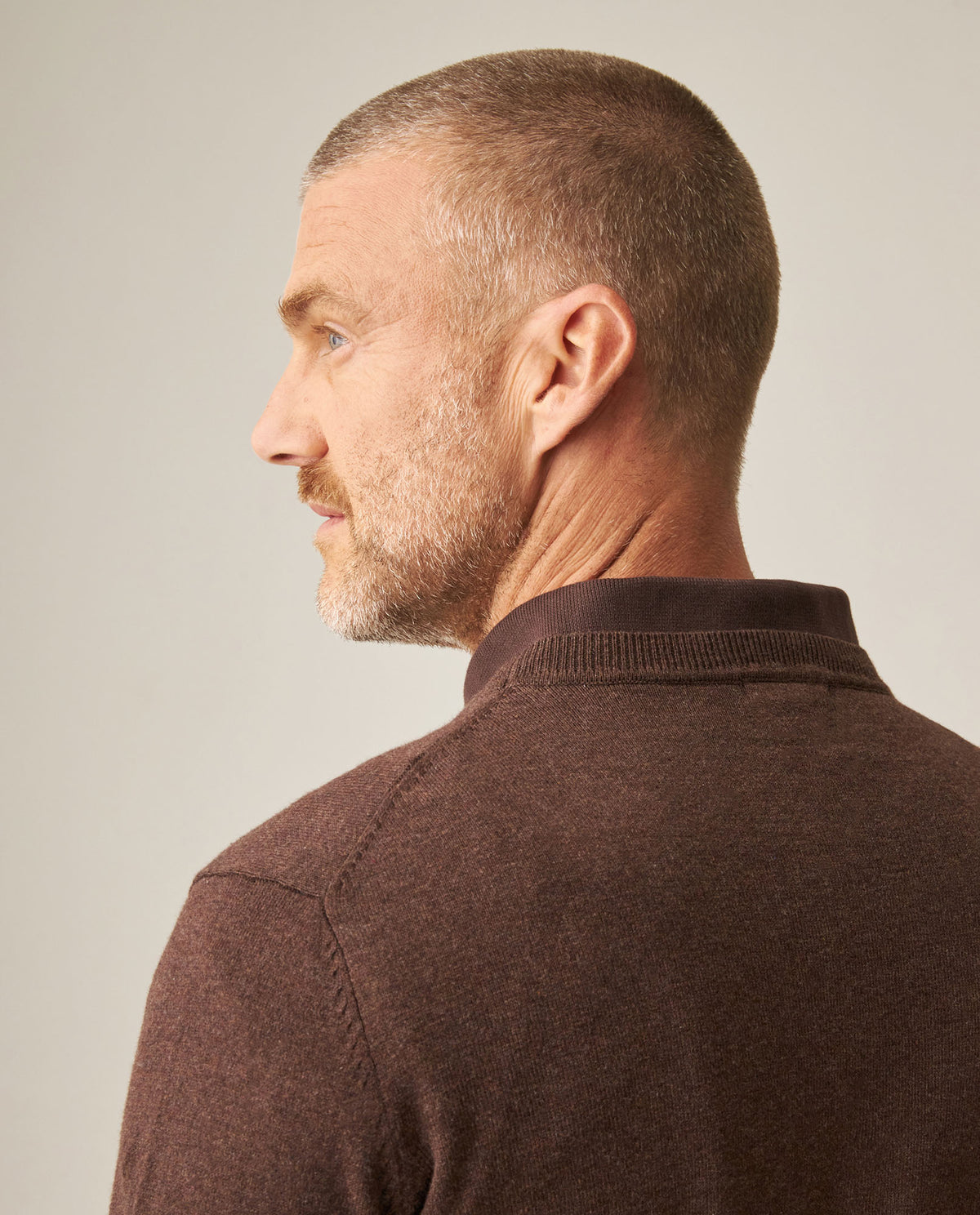 Men´s Fine Knit Sweater - Brown 63_699H000_CAF161334_7