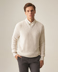 Men´s Oversize V-Neck Sweater - Raw 63_699H003_CRU121006_3