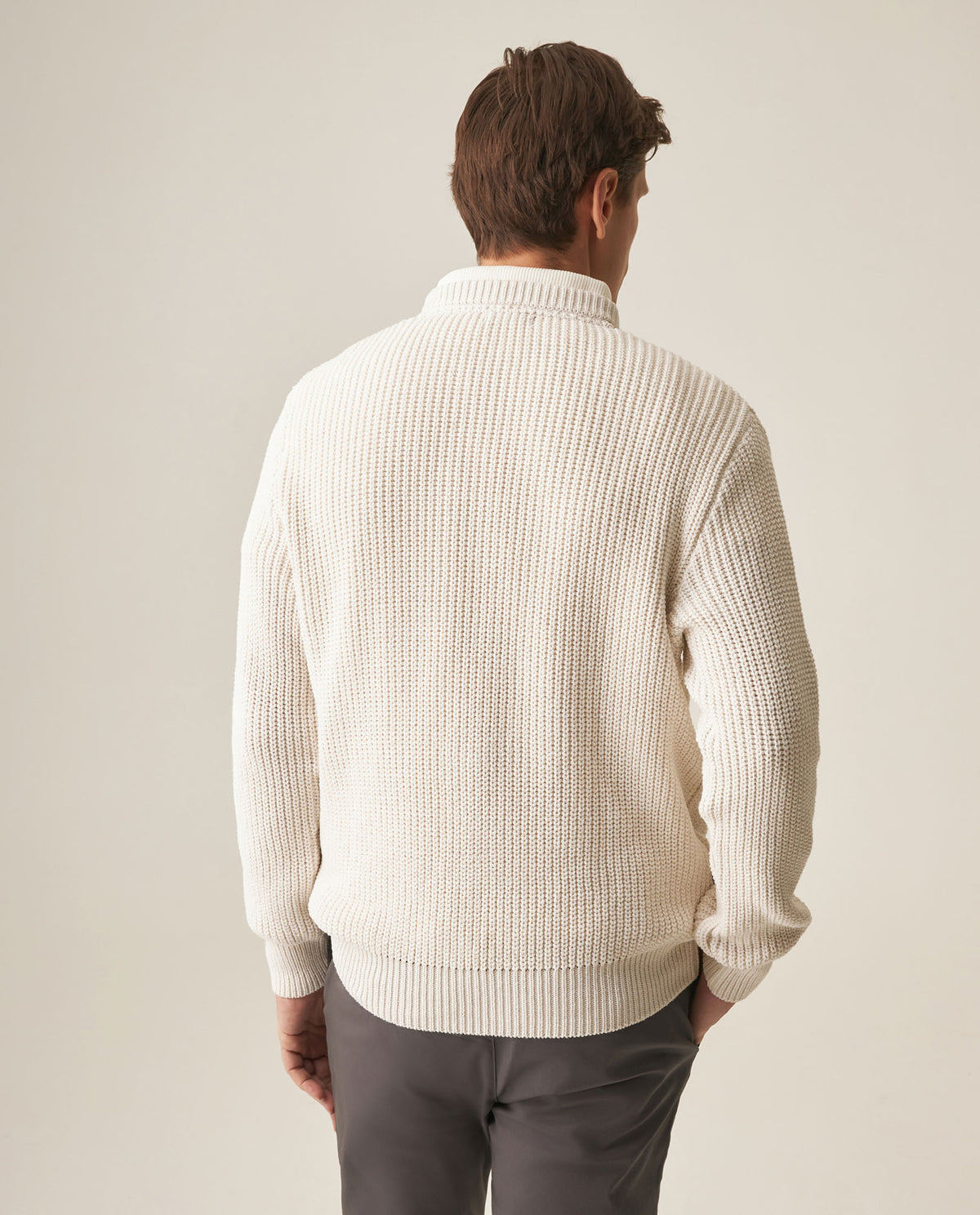 Men´s Oversize V-Neck Sweater - Raw 63_699H003_CRU121006_5