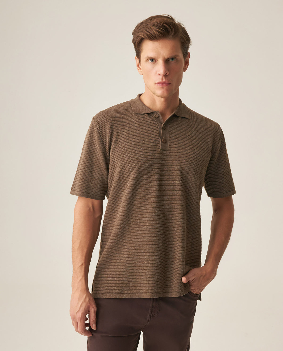 Men´s Polo Shirt - Brown 63_699H004_CAF181015_4