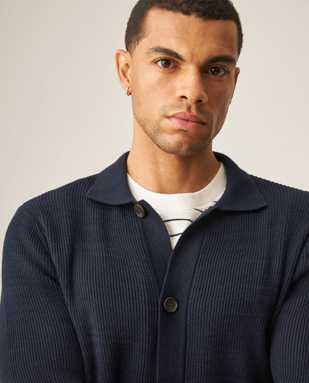 Men´s Regular Fit Cardigan - Blue 63_699H005_AZU184535_4