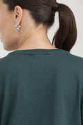 Women's Graphic T-Shirt Ribbed Neck Relaxed Fit Localized Print in Cotton - 4