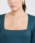 Women´s Square Neck Top - Green 63_701G013_VER195212_3