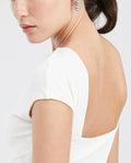Women's Fitted High Mock Neck Fashion Top with Mesh Detail in Polyester-Elastane  - 4