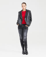 Women's Fitted High Mock Neck Fashion Top with Mesh Detail in Polyester-Elastane  - 5