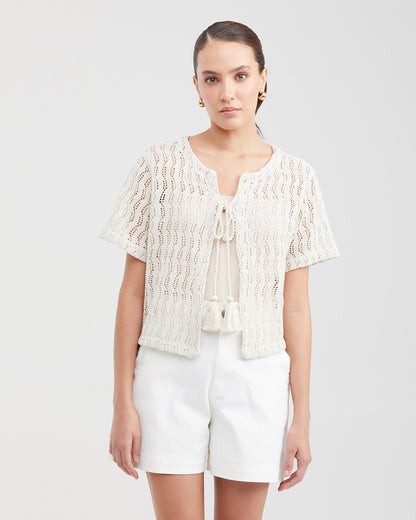 EMBROIDERY KNOTTED TOP