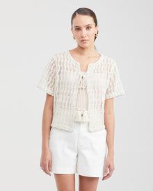 EMBROIDERY KNOTTED TOP