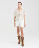 EMBROIDERY KNOTTED TOP