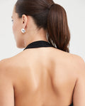 Women's Fitted Halter Neck Fashion Top with Lurex Knit in Polyamide-Elastane - 4