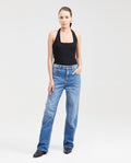 Women's Fitted Halter Neck Fashion Top with Lurex Knit in Polyamide-Elastane - 5