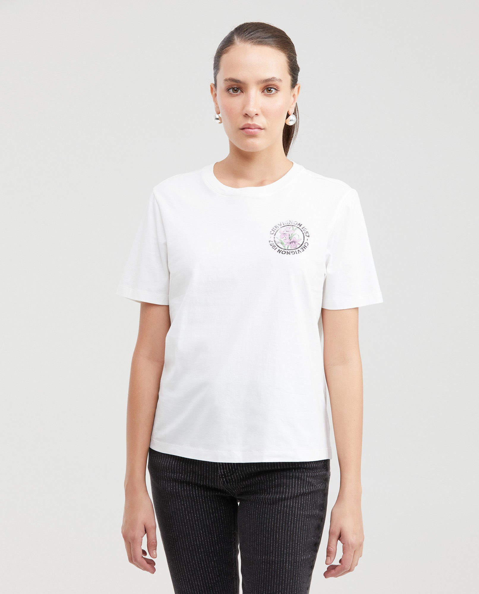 Women's T-Shirt with Stone Graphics - Raw 701G024 - 1