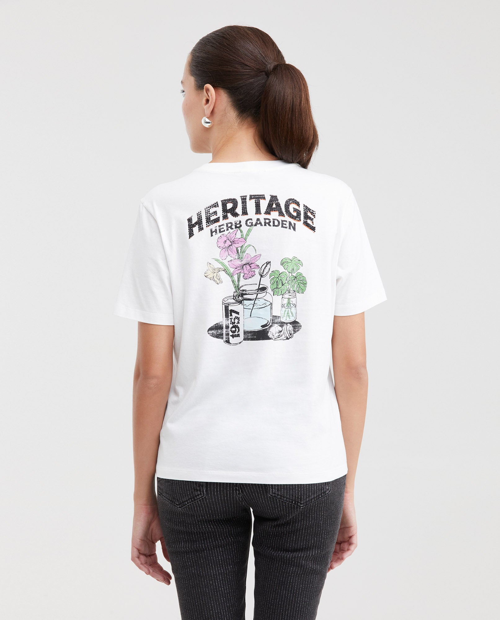 Women's T-Shirt with Stone Graphics - Raw 701G024 - 3