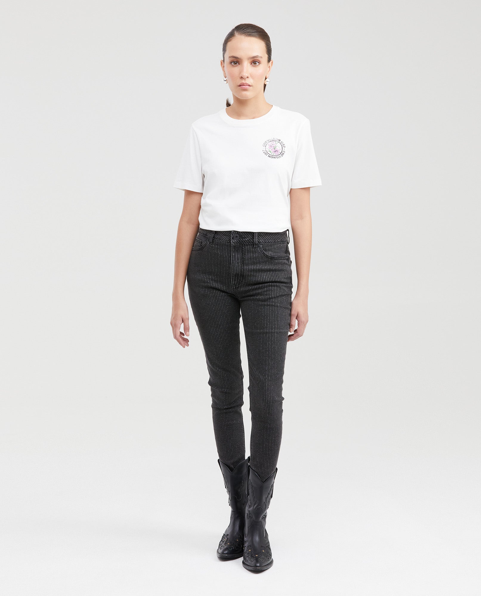 Women's T-Shirt with Stone Graphics - Raw 701G024 - 5