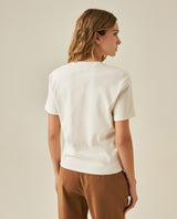 Womens T-Shirt Essential Straight Silhouette V-Neck Short Sleeve Cotton - Raw 63_701H000_CRU110606_6