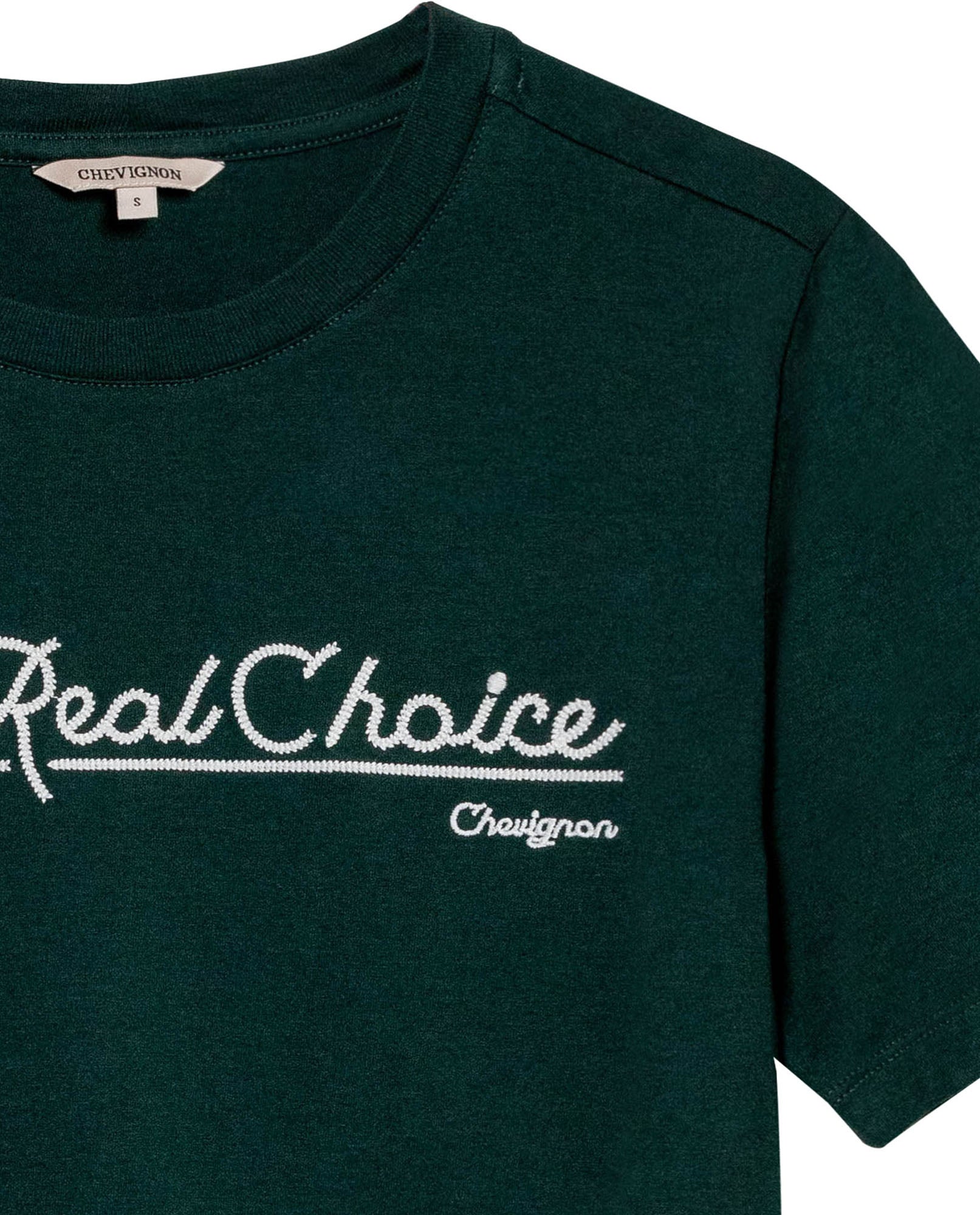 Womens T-Shirt Graphic Slim Fit Crewneck Cotton Soft Embroidered The Real Choice - Dark Green 63_701H001_VER195406_8