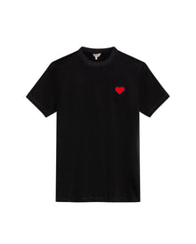 Womens T-Shirt Graphic Slim Fit Crewneck Cotton Soft Multiple Embroidered Patches Preppy - Black 63_701H002_NEG194004_3