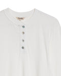 Womens T-Shirt Fashion Fitted Mandarin Collar Half Placket Viscose–Elastane Ribbed Texture - Raw 63_701H003_CRU110606_8