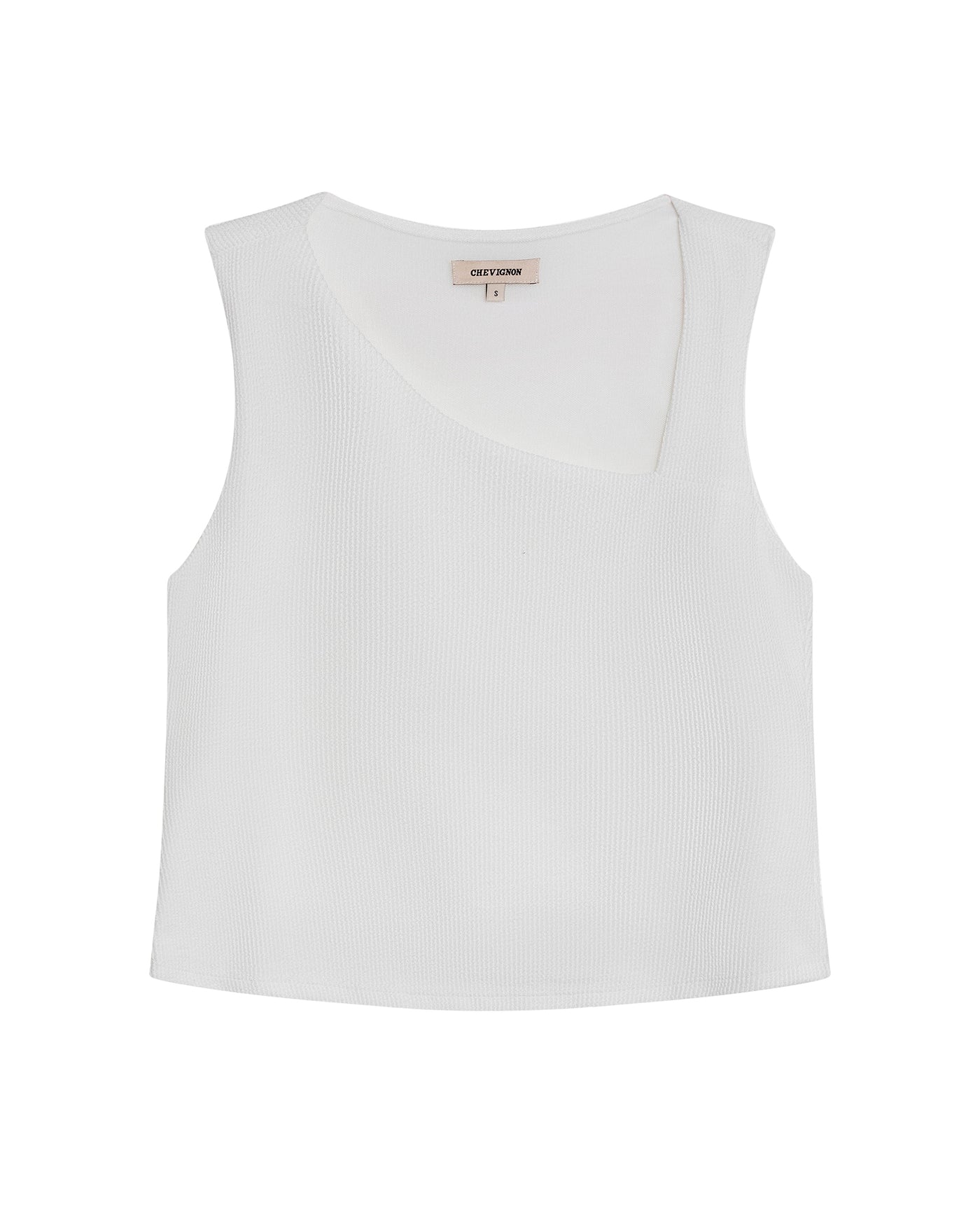 Womens T-Shirt Fitted Asymmetric Neckline Cotton Blend Lined - Raw 63_701H005_CRU110606_3