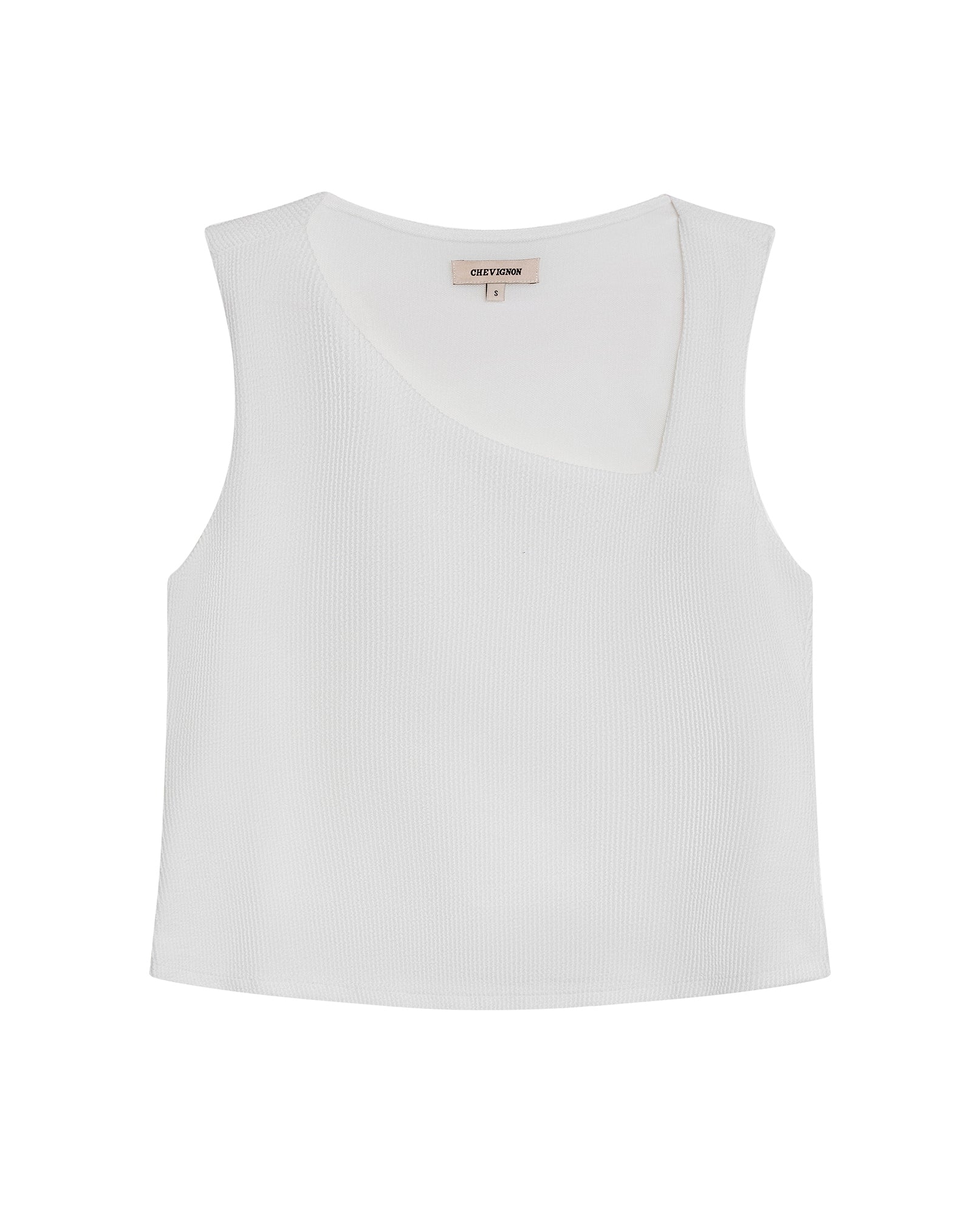 Womens T-Shirt Fitted Asymmetric Neckline Cotton Blend Lined - Raw 63_701H005_CRU110606_3