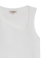Womens T-Shirt Fitted Asymmetric Neckline Cotton Blend Lined - Raw 63_701H005_CRU110606_8