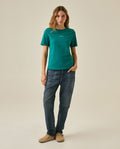 Womens T-Shirt Graphic Slim Fit Cotton Heat-Applied Rhinestone Back - Green 63_701H006_VER185424_4