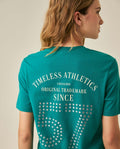 Womens T-Shirt Graphic Slim Fit Cotton Heat-Applied Rhinestone Back - Green 63_701H006_VER185424_7