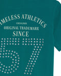 Womens T-Shirt Graphic Slim Fit Cotton Heat-Applied Rhinestone Back - Green 63_701H006_VER185424_8