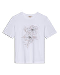 Womens T-Shirt Graphic Slim Fit Cotton Bead Bugle Embroidery - White 63_701H009_BLA110601_3