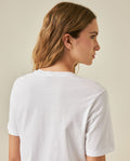 Womens T-Shirt Graphic Slim Fit Cotton Bead Bugle Embroidery - White 63_701H009_BLA110601_7