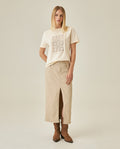 Womens T-Shirt Graphic Oversized Cotton Overlaid Knit Trim Embroidered - White 63_701H016_BLA120601_4