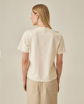 Womens T-Shirt Graphic Oversized Cotton Overlaid Knit Trim Embroidered - White 63_701H016_BLA120601_6
