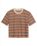 Womens T-Shirt Oversized Crewneck Polyester Multicolor Knit Effect - Blue 63_701H017_AZU193923_3