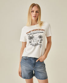 Womens T-Shirt Graphic Slim Fit Cotton Embroidered Rhinestone Print - Raw 63_701H019_CRU110606_0