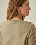 Womens T-Shirt Graphic Slim Fit Cotton Embroidery Rhinestone Combination - Green 63_701H020_VER170619_7
