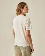 Womens T-Shirt Graphic Slim Fit Cotton–Linen Blend Embroidered Front - Raw 63_701H021_CRU125202_6