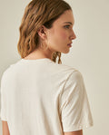 Womens T-Shirt Graphic Slim Fit Cotton–Linen Blend Embroidered Front - Raw 63_701H021_CRU125202_7
