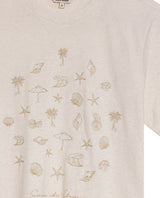 Womens T-Shirt Graphic Slim Fit Cotton–Linen Blend Embroidered Front - Raw 63_701H021_CRU125202_8