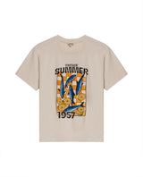 Womens T-Shirt Graphic Oversized Cotton Summer Caviar Print Tactile - Beige 63_701H022_BEI140002_3