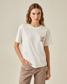 Womens T-Shirt Graphic Oversized Cotton Summer Vibes Front Back Print - Raw 63_701H023_CRU110606_0