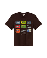 Womens T-Shirt Graphic Slim Fit Cotton Caviar Print Tactile - Brown 63_701H024_CAF191016_3