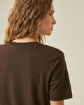 Womens T-Shirt Graphic Slim Fit Cotton Caviar Print Tactile - Brown 63_701H024_CAF191016_7